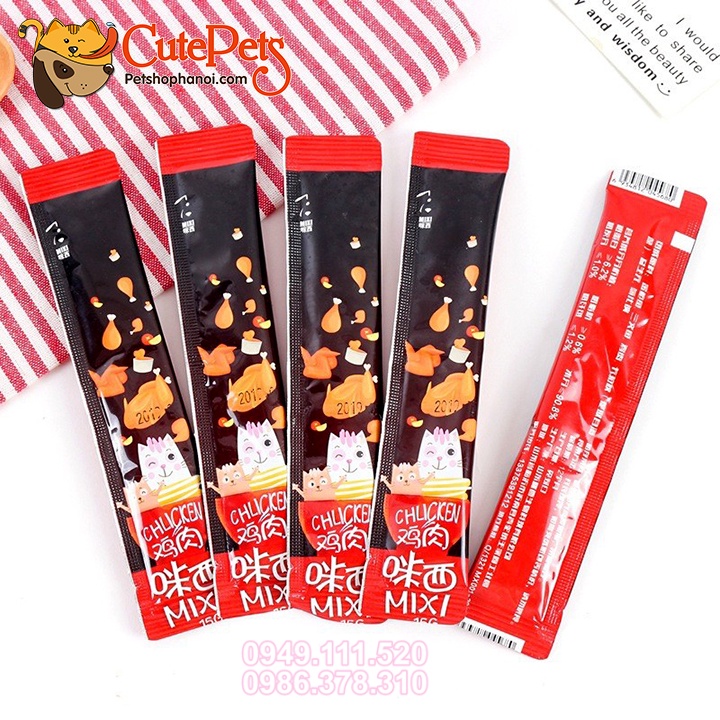 Súp thưởng cho mèo Mixi Pet Snacks 15g - Phụ kiện thú cưng Hà Nội