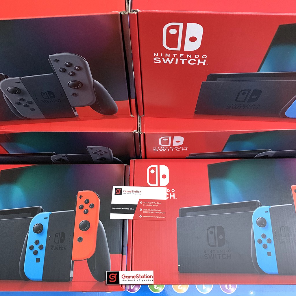 [Mã SKAMCLU9 giảm 10% đơn 100K] Máy Nintendo Switch V2 NEW Model Màu Neon/Gray