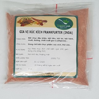 Gia vị Frankfuter Inda - Nhập khẩu Đức - Gói 200gr