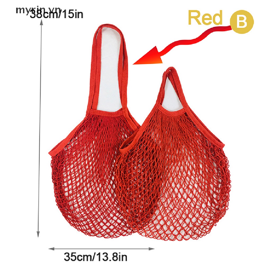 Túi Lưới Cotton Đựng Trái Cây Tái Sử Dụng Tiện Lợi