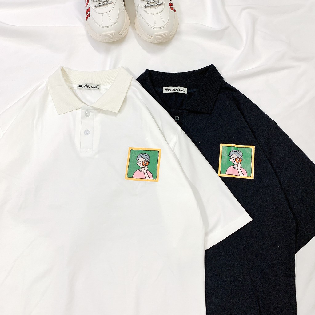 Polo Áo Thun Tay Lỡ Unisex NAM NỮ Ô VUÔNG