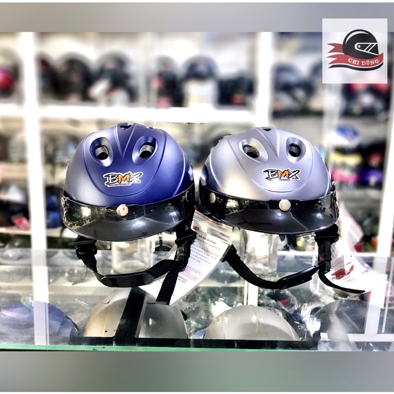 Mũ bảo hiểm nửa đầu xe máy/ xe đạp cao cấp BMX nhẹ và có lỗ thông gió
