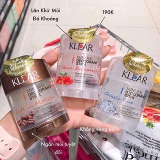 LĂN KHỬ MÙI ĐÁ KHOÁNG KLEAR THÁI