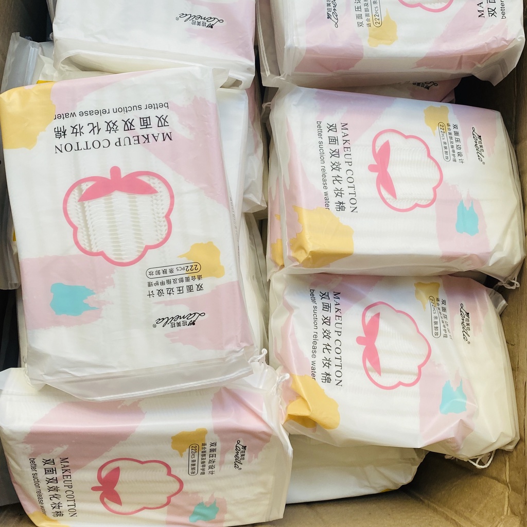 Bông tẩy trang Laneila túi 222 miếng BL3 -Hình thật