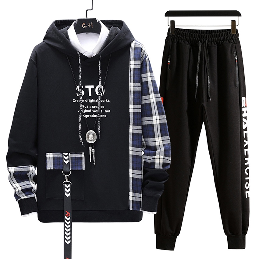 Bộ Quần Áo Nỉ Nam Thu Đông Áo Hoodies STO Mũ Trùm Đầu Kết Hợp Quần Jogger Bo Gấu ZENKODLMEN SET NAM 90000122