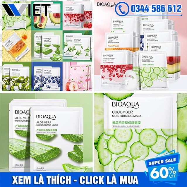 Mặt Nạ Giấy - Mask Dưỡng Trắng Da Dưỡng Ẩm Chiết Xuất Từ Thiên Nhiên Bioaqua Hàn Quốc