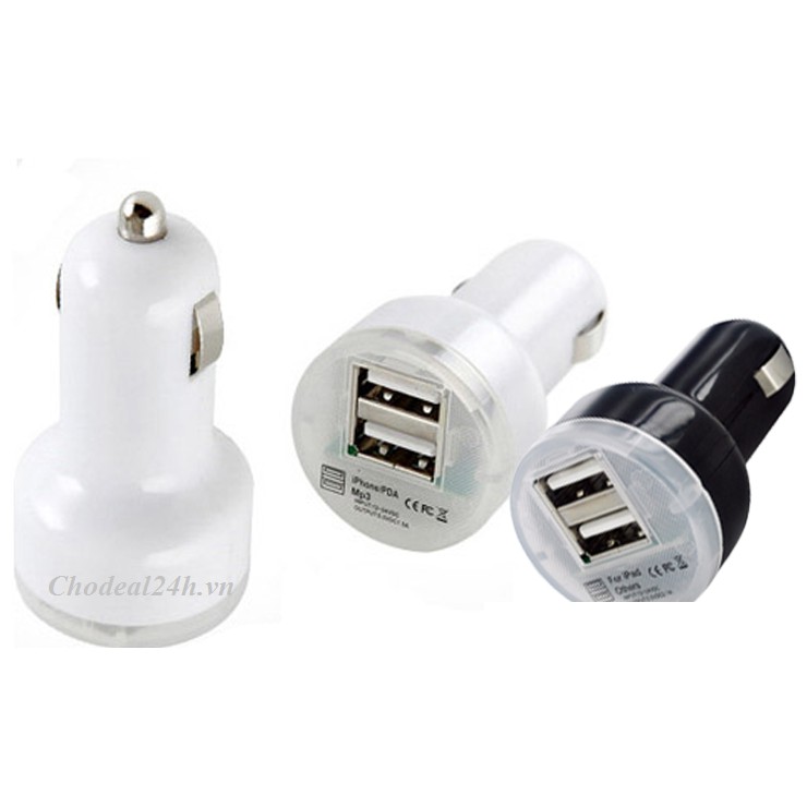 Sạc xe hơi 2 cổng USB