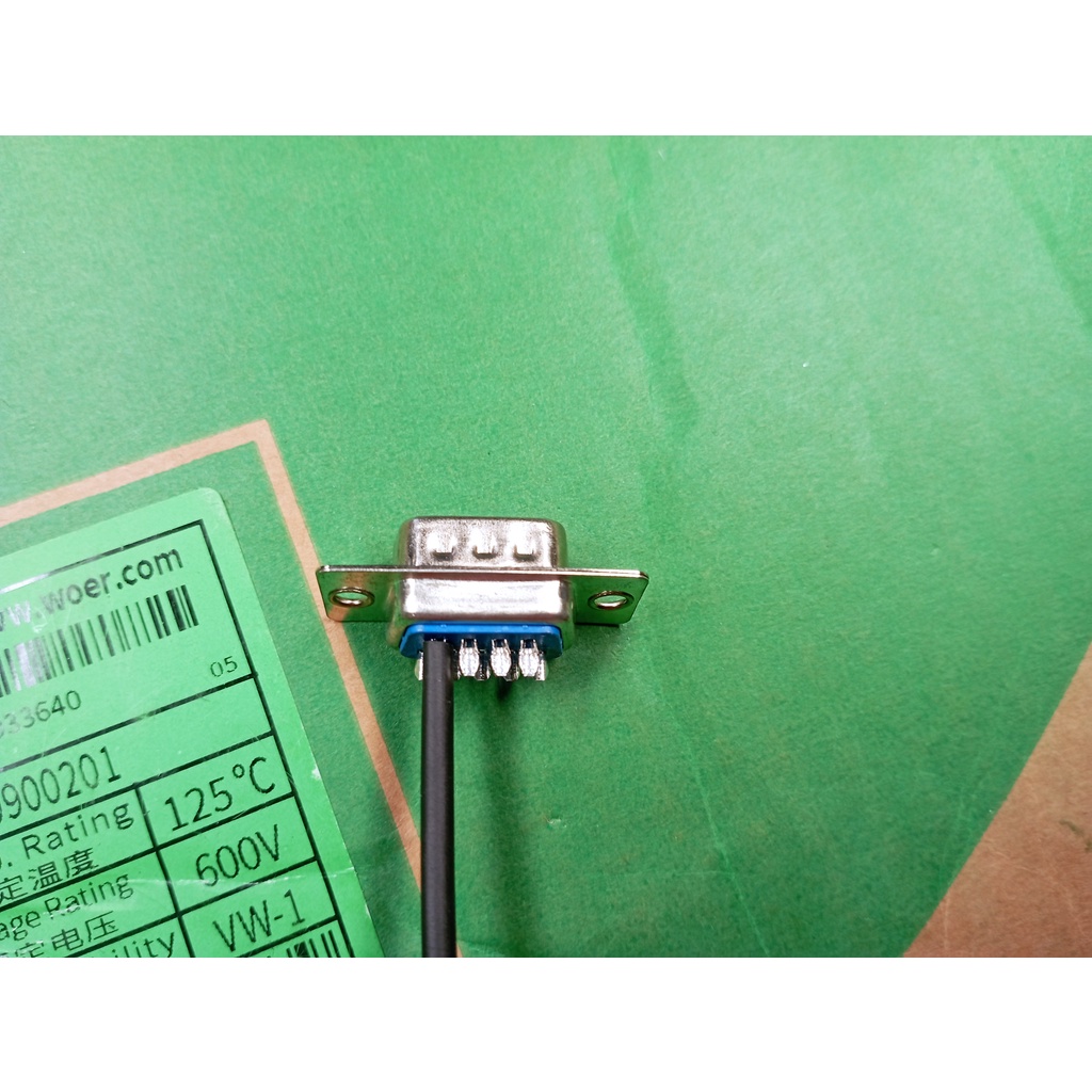 Đầu giắc cắm 9 chân đực và chân cái DB9 kèm vỏ nhựa , mua số lượng tặng thêm ông co ngót cách điện