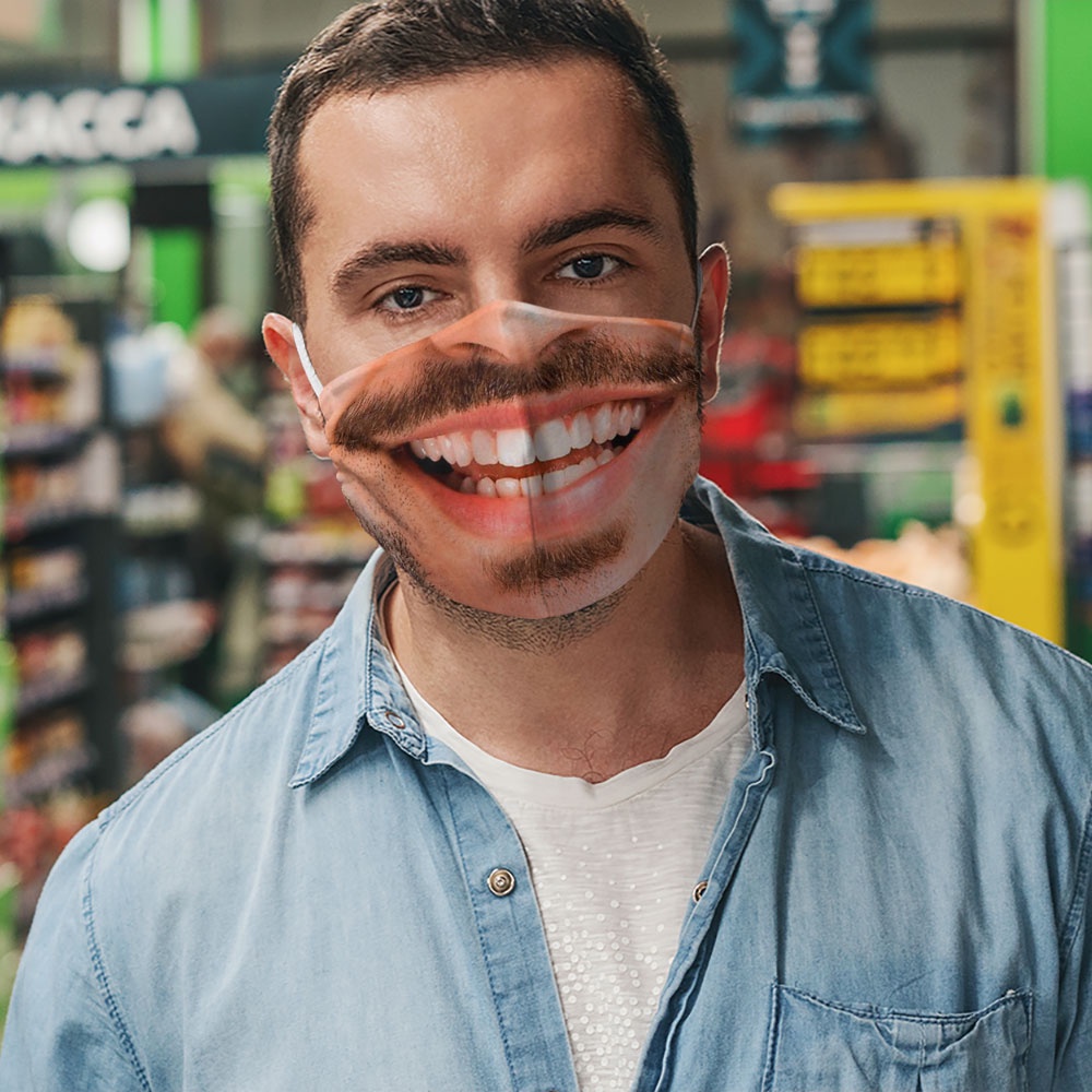 Khẩu trang mặt cười 3d mặc người bựa hài tấu hài đàn ông 4 CARTWELL chống nắng phòng ô nhiễm phòng dịch bệnh dành cho na