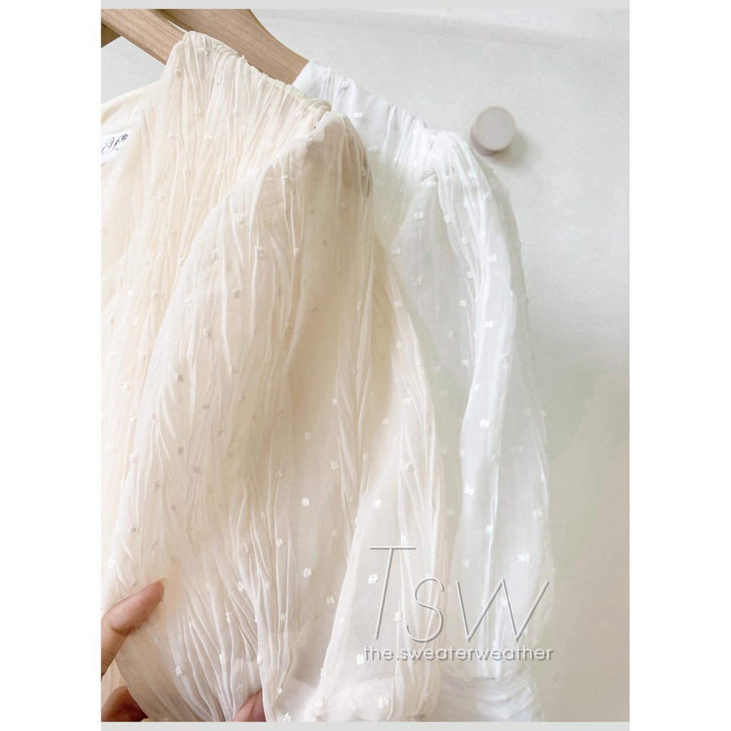 [Mã SKAMA06 giảm 8% tối đa 50K đơn 250K] Váy babydoll voan tơ 2 lớp chấm bi (Ảnh thật) | BigBuy360 - bigbuy360.vn