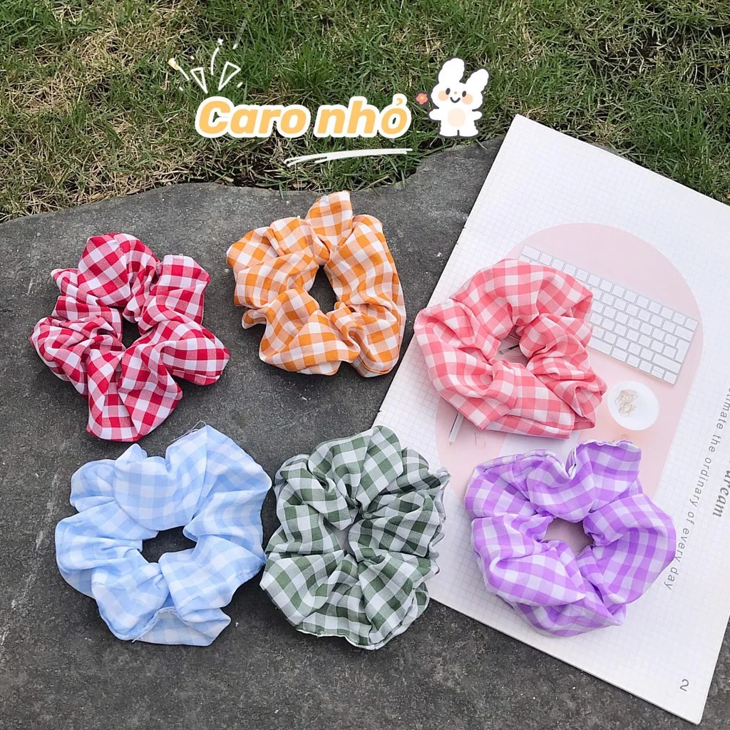 SCRUNCHIES CARO  SIÊU CUTE CỘT TÓC VẢI THỜI TRANG GIÁ RẺ