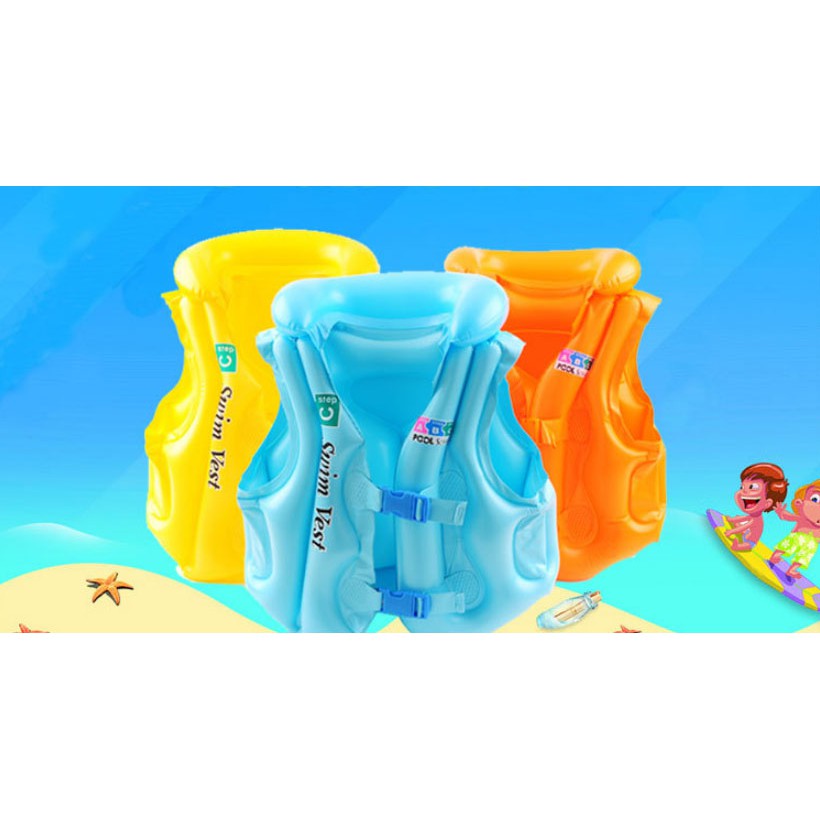 ( giao màu ngẩu nhiên ) áo phao tập bơi đỡ cổ cho bé mùa hè ôi bức từ 20-35kg, áo phao bơi cho bé, áo phao trẻ em