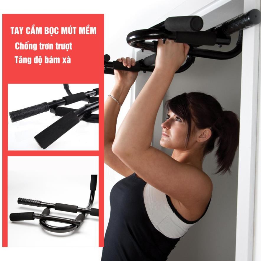 Thanh Tập Xà Đơn Treo Tường | Cây tập Xà Đơn Xà Kép Gắn Cửa CHÍNH HÃNG CAO CẤP 60-130cm - Kích thước tùy chỉnh phù hợp