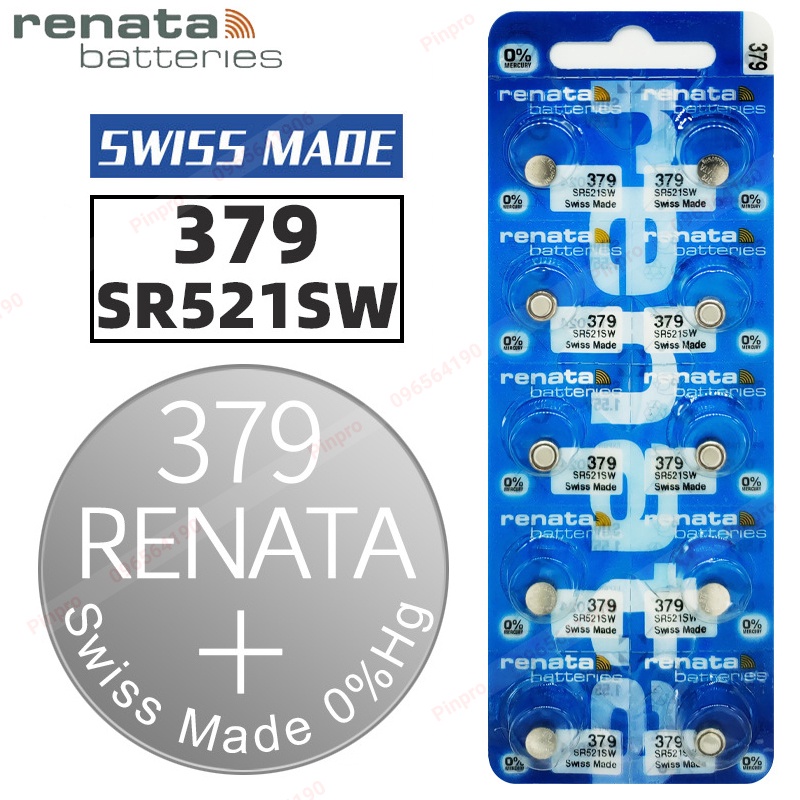 Pin Renata 379 SR521SW pin đồng hồ Thụy Sỹ chính hãng