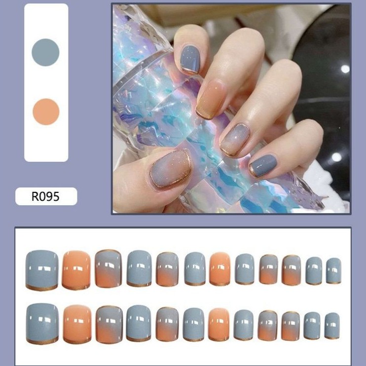 [Sẵn+Hỏa tốc] SET 24 MÓNG TAY GIẢ  - [ TẶNG DŨA KÈM KEO ]
