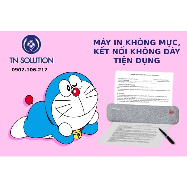 Máy in nhiệt cầm tay, máy in di động bluetooth Peripage A4 hỗ trợ in văn bản từ điện thoại thiết bị không dây