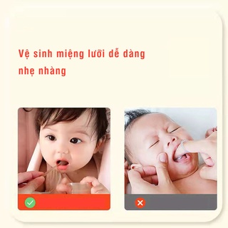 Bàn chải rơ lưỡi silicon cho bé( set 2 chiếc)