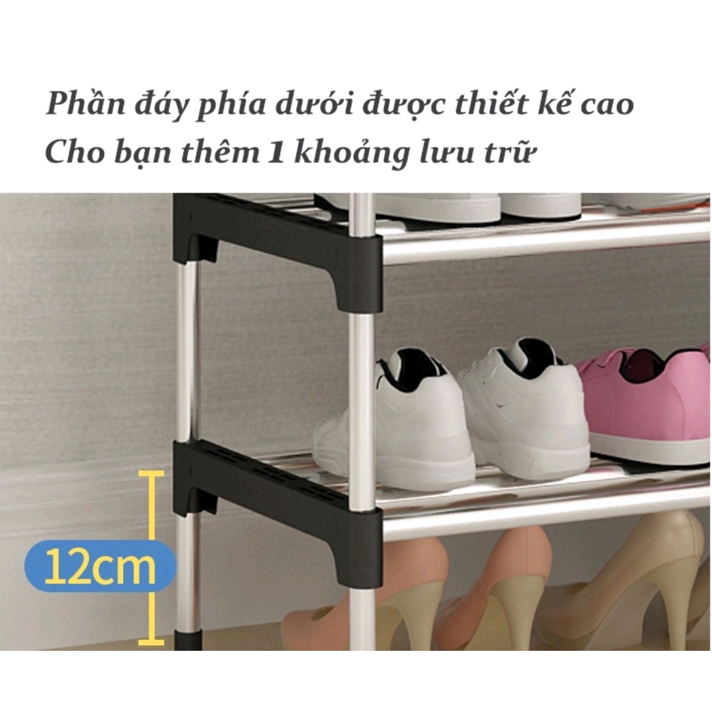 KỆ ĐỂ GIÀY DÉP ĐA NĂNG INOX 5 TẦNG MẪU MỚI 2021
