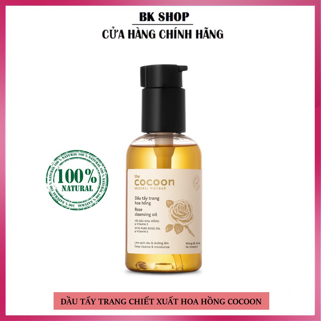 (Chính Hãng) Dầu Tẩy Trang Cocoon Chiết Xuất Hoa Hồng 140ml Rose Cleansing Oil