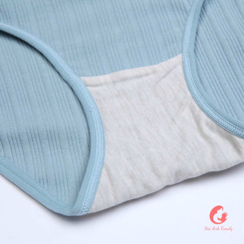 Quần lót bầu và sau sinh cạp chép thoáng khí cotton hữu cơ tự nhiên 100%