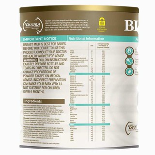 Sữa bột Blackmores số 1,2,3 900g