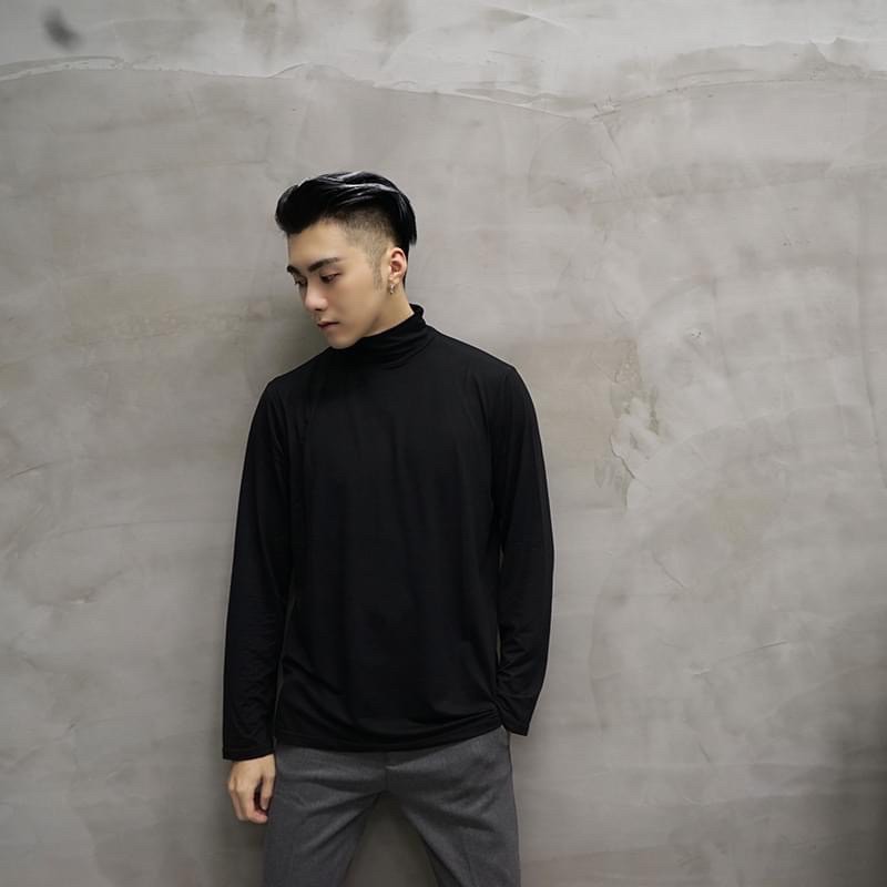 Áo tay dài cổ cao 3cm Unisex 2 màu (có video) | BigBuy360 - bigbuy360.vn