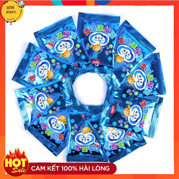 Nước pha bong bóng xà phòng , gói xà phòng dành cho đồ chơi thổi bóng của bé 1 gói 10 ml, an toàn cho bé