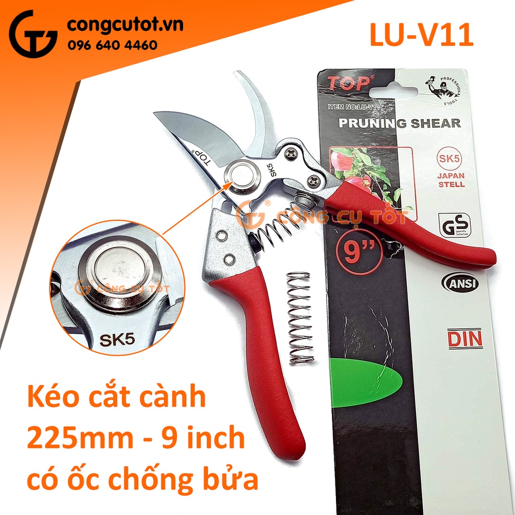 Kéo cắt cành Đài Loan 225mm -9 inch TOP LU-V11