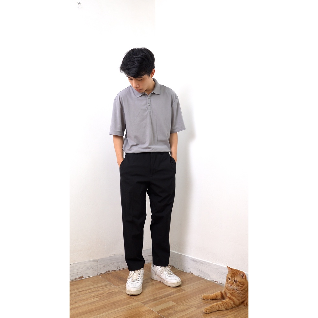 Áo Polo Nam cổ bẻ oversize thun basic cộc tay vải cá sấu cotton phong cách trẻ trung chuẩn form nhiều màu