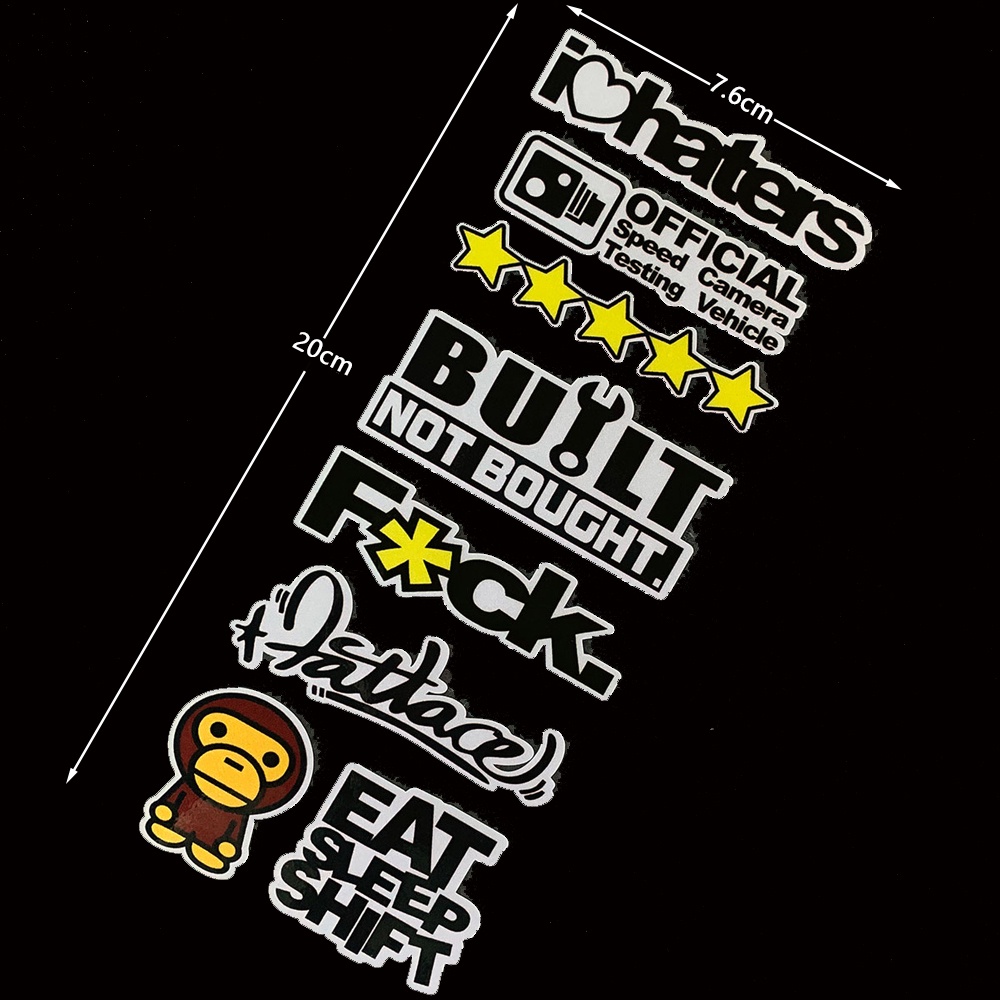 Sticker Logo Phản Quang Chống Thấm Nước Trang Trí Xe Máy