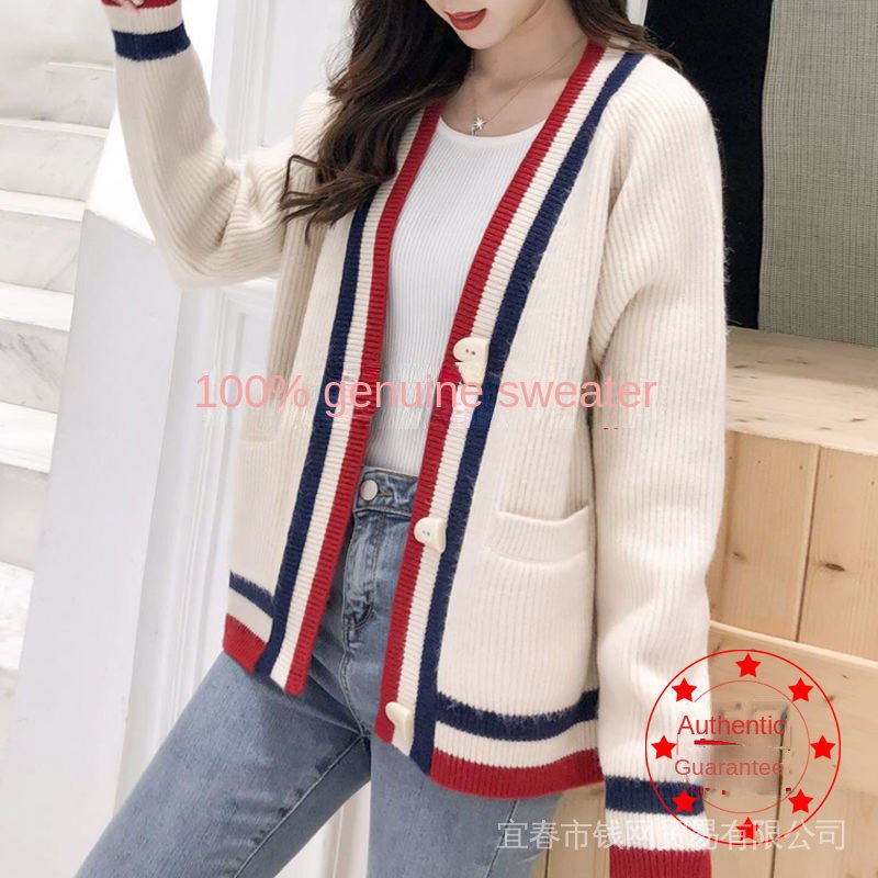 Áo khoác len mỏng dáng rộng kiểu phương Tây nhẹ nhàng và thoải mái thời trang cho nữ