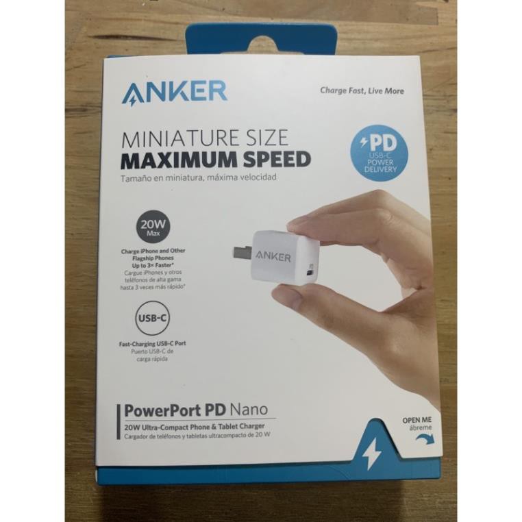 Củ Sạc nhanh Anker PowerPort PD NANO 20w - A2634(Bảo Hành 18T)