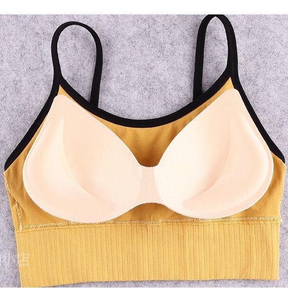 Áo Bra Gân Tăm Hở Lưng - Áo Ngực Mút Mỏng - Bra 2 Dây Thể Thao AMYBRA B536