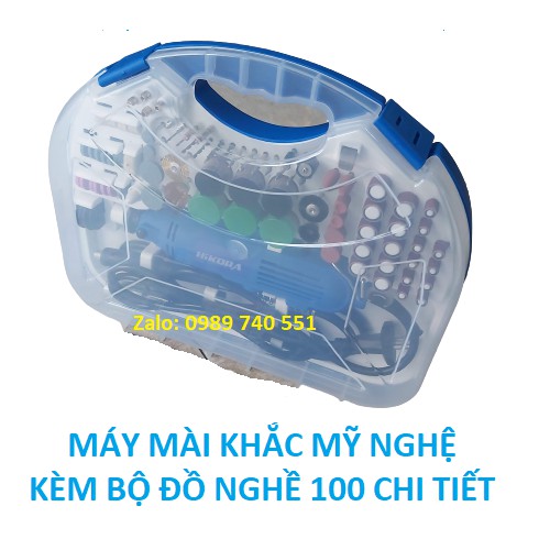 Bộ máy mài khắc mỹ nghệ đa năng kèm bộ đồ nghệ 100 chi tiết