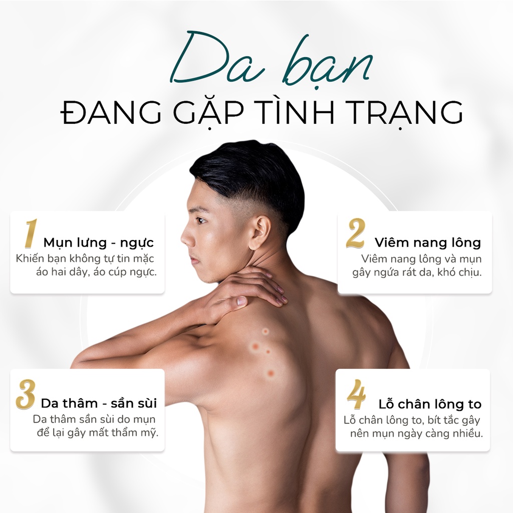 Xịt Mụn Lưng , Giảm Mụn Sưng , Mụn Viêm , Mụn Trứng Cá , Giảm Viêm Nang Lông Nam Giới Oriskin Vicenta Body Mist 100ml