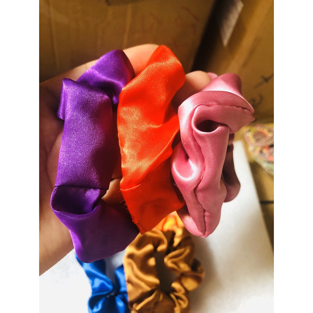 1 Dây Cột Tóc, Buộc Tóc Vải Scrunchies Siêu Xinh Dễ Thương