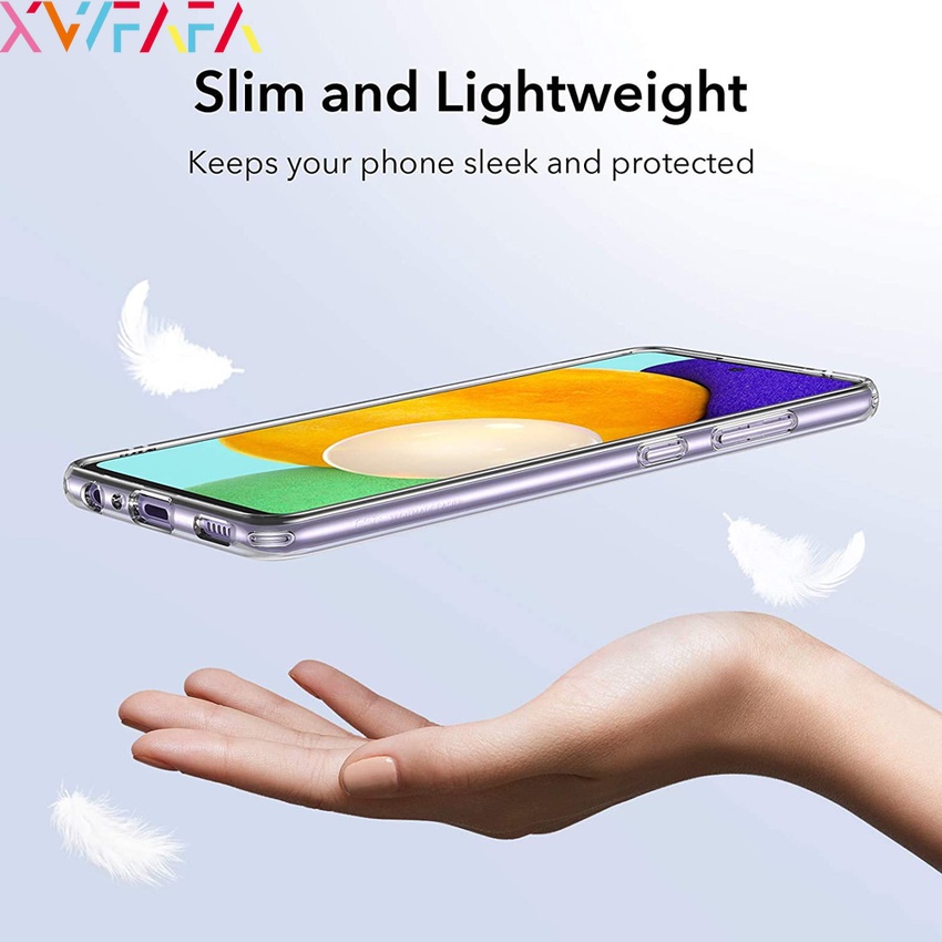 Ốp Điện Thoại TPU Dẻo Trong Suốt Siêu Mỏng Có Tấm Bảo Vệ Camera Cho Samsung A53 A52S A73 A13 M52 F42 5G