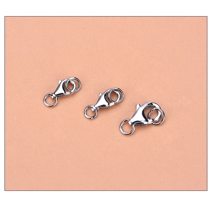 █diy゜ S925 Bạc●Móc Khóa Càng Cua Mạ Bạc S925 Tự Làm Trang Sức Vòng Tay/Dây Chuyền
