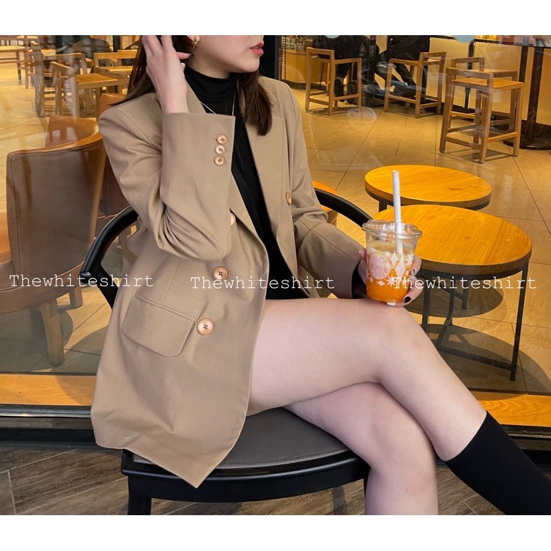 DESI BLAZER - áo blazer trẻ trung thanh lịch màu nâu vàng