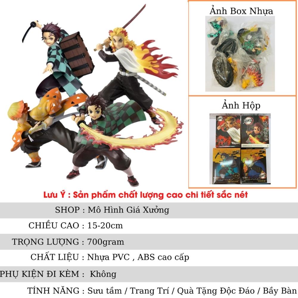 Mô hình Kimetsu No Yaiba figure Demon Slayer Tanjirou , Kyoujurou , Zenitsu cực ngầu . figure thanh gươm diệt quỷ