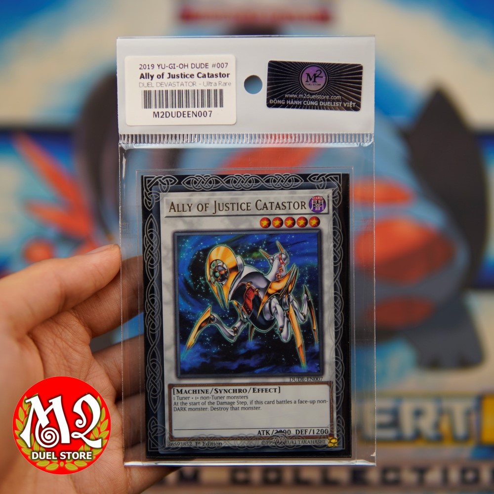 Thẻ bài yugioh DUDE-EN007Ally of Justice Catastor - Ultra Rare -  Bảo quản M2SCCQ-LITE