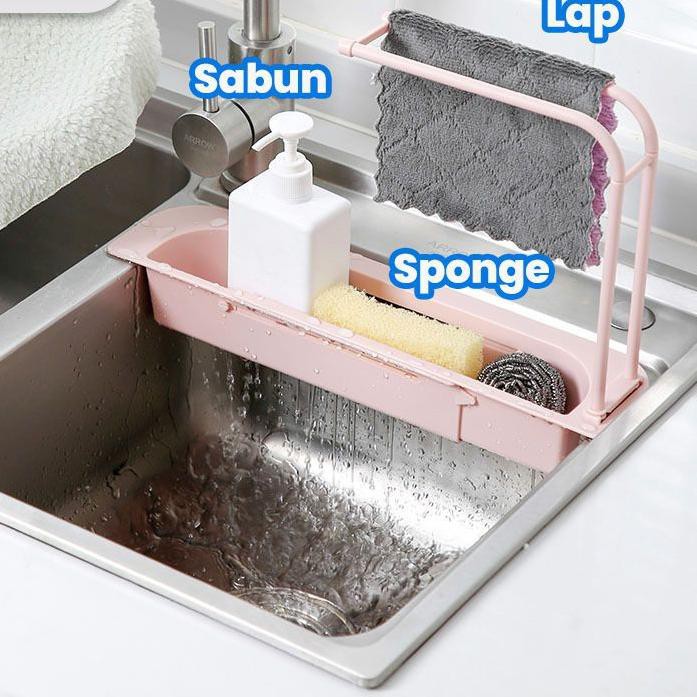 Giá Đựng Mút Rửa Chén / Xà Phòng Gắn Vòi Nước Tiện Dụng Cho Nhà Bếp Hrm107 | BigBuy360 - bigbuy360.vn