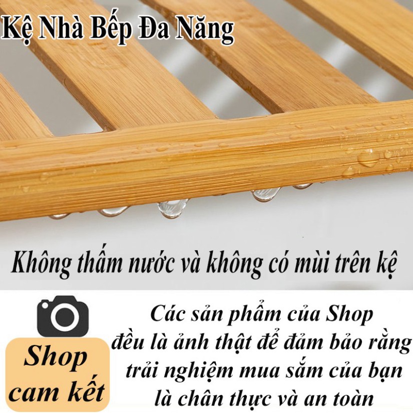 tUANN2 Kệ Sách Bằng Gỗ 3 Tầng, Giá Kệ Tre Đứng Lưu Trữ Đa Chức Năng Nhà Bếp Phòng Khách Đơn Giản PAPAA.HOME tUANN2