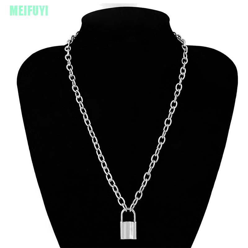 vòng cổ Mặt Ổ Khóa Bằng Thép Không Gỉ Cho Nam Và Nữ