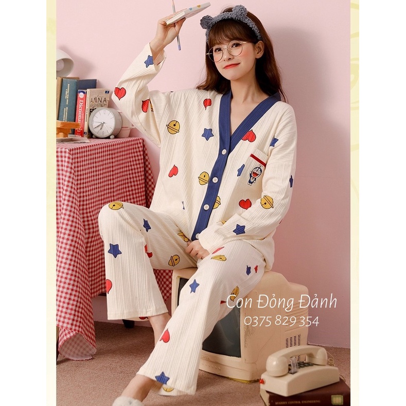 Đồ Ngủ dài tay Kimono cổ YUKATA phong cách Nhật Bản 2021 DN013 . HỌA TIẾT (Chất thun cotton mềm) ảnh thật | BigBuy360 - bigbuy360.vn