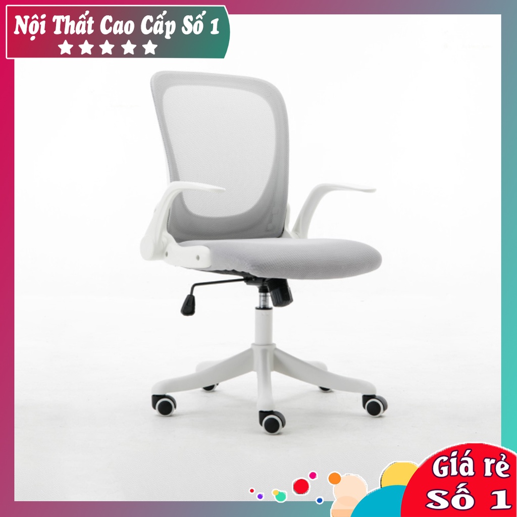 Ghế Làm Việc Có Thể Gập Gọn Tiết Kiệm Diện Tích, Ghế Văn Phòng Chân Xoay Điều Chỉnh Chiều Cao GHP060