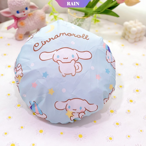 1 Mũ Trùm Đầu Dày Hai Lớp Chống Thấm Nước In Hình Kuromi Đáng Yêu