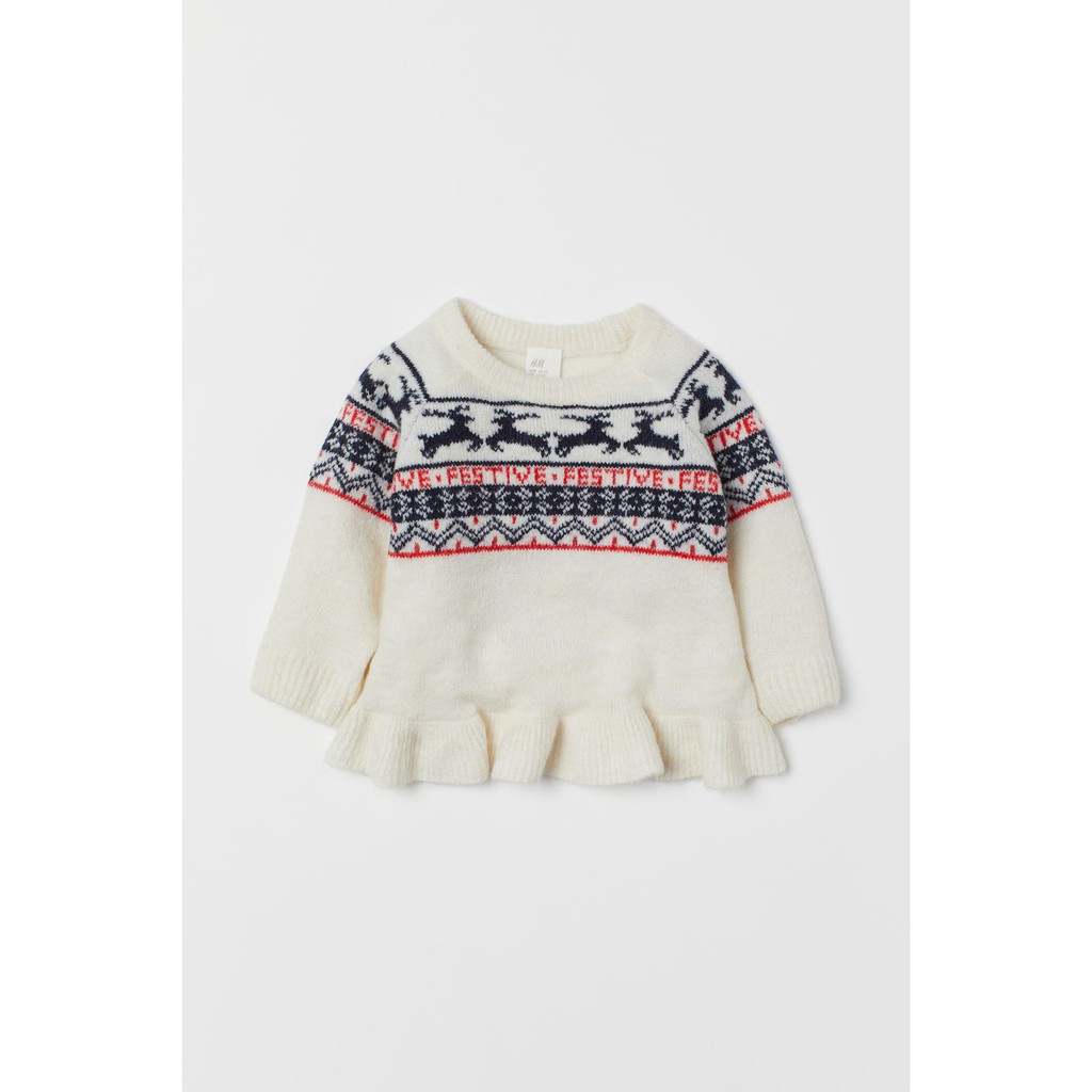 Áo len hươu HM H&amp;M 1.5-2y_ hàng chính hãng authentic