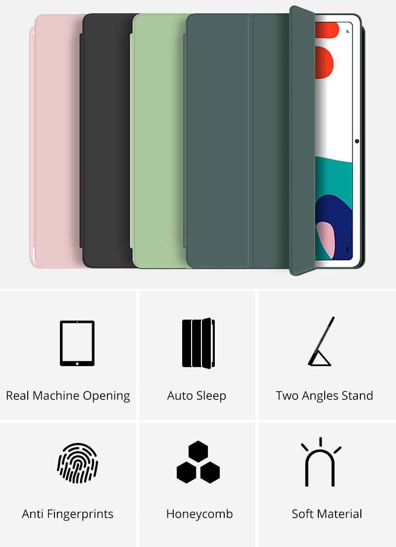 Ốp da silicone dẻo có giá đỡ có thể gấp cho Huawei MatePad T10s T10 10.1" AGS3-L09/AGS3-W09 AGR-L09/W09 | BigBuy360 - bigbuy360.vn