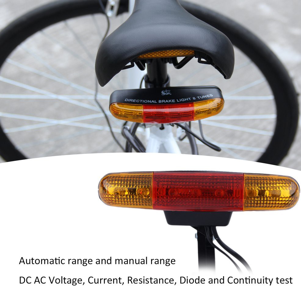 Đèn led xi nhan tích hợp còi gắn đuôi xe đạp
